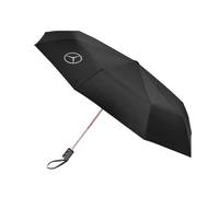Mercedes-Benz Genuine Compact Umbrella Black & Rose Gold B66959721 Pocket Travel Umbrella 27 cm, Recycled Polyester Cover, EQA & EQB Design, Mercedes Star Logo
