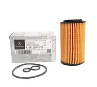 Mercedes-Benz Genuine Oil Filter A6511800109 Parts Kit Filter Element Replacement for Diesel M651 CLA, GLA, GLE, SLK, C-Class, E-Class, CLS, S-Class OEM Original Part