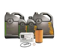 Mercedes-Benz Genuine Service Kit 12L 5W30 Engine Oil MB 229.52 Fully Synthetic LoAsh + Oil Filter A6511800109 + Sealing Ring N007603014106 for M651 Diesel Engine
