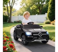 AIYAPLAY Mercedes-Benz GLC Coupe Licensed 12V Kids Ride on Car with Remote Control, Battery Powered Kids Electric Car with Soft Start, LED Light, Music, MP3, 3 Speed, for 3-6 Years, Black