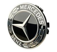 Mercedes-Benz Hub Caps Collection | Star With Laurel Crown | Black