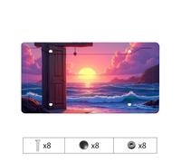 Mercedes Benz License Plate Frame Door To The Sunset: A Magical Ocean Scene License Plate Bling License Plate Frame Bronco License Plate Fra