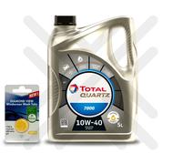 Citroen Car Engine Oil Total 7000 10W-40 5 Litre 5L + 5 LITRE SCREENWASH TAB