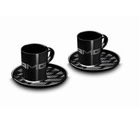 Mercedes-Benz Original AMG Espresso Cups, Set of 2, Glossy Black, Kahla