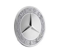 Mercedes Benz Original Wheel Hub Cover 71.8 Mm Star With Laurel Wreath Gray