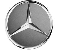 Mercedes Benz Original Wheel Hub Cover Hub Cap Titanium Silver Raised Star