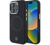 Mercedes Benz Silicone Tonal Logo Case with MagSafe iPhone 16 Pro 6.3" Black - MEHMP16L23SUTTK