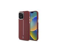 Mercedes Benz Silicone White Stripe Case with MagSafe for iPhone 16 Pro Max 6.9" Red - MEHMP16X23SUMSR
