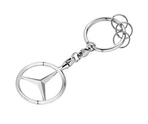 Mercedes-Benz Sindelfingen Key Ring Gold Brass, silver colours, Approximately 9 cm, Keyring