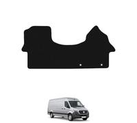 Mercedes Benz Sprinter 2018+ 1 Piece Set Car Mats UK-Made Tailored Fit Carpet Floor Mats Full Coverage Compatible Accessory Black Trim