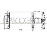 Fits MERCEDES - VITO Radiator (W638) 1995-2003 - Mod 20322162