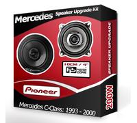 Mercedes C-Class Rear Door speakers Pioneer 4" car speaker 210W + Adaptor Pods