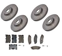 MERCEDES CLS C257 AMG FRONT REAR BREMBO DRILLED GROOVED BRAKE DISCS & PAGID PADS