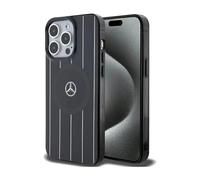 Mercedes Double Layer Hardcase Crossed Lines, Black - iPhone 15 Pro