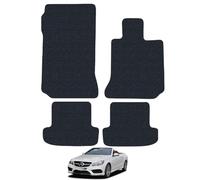 Mercedes E-Class (2009-2017) [A207] [Cabriolet] Car Mats Accessories Tailored Fit Carpet Floor Mats Non Slip Black Trim Full Compatible Accessory Front Rear Set Anti Slip Granulated Backing Clips
