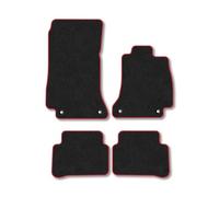 Mercedes E-Class (2016+) [W213] [Saloon; Estate] Car Mats Accessories Tailored Fit Carpet Floor Mats Non Slip Red Trim Accessory Compatible Front Rear Set Anti Slip Backing Custom Fit Full Clips