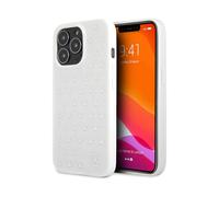 Mercedes iPhone 13 Pro Max Case, White - Silver Star Pattern Hardcase MEHCP13XESPWH