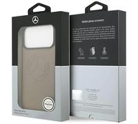 Mercedes Leather Vintage Logo Case with MagSafe for iPhone 17 Pro Max 6.9" Taupe - MEHMP17X25RICVLT