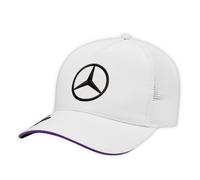 Mercedes AMG Petronas F1 2024 Lewis Hamilton Driver Trucker Cap - White - One Size Fits Most