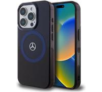 Mercedes MB Double Layer BiColor Case with MagSafe for iPhone 16 Pro Max Blue