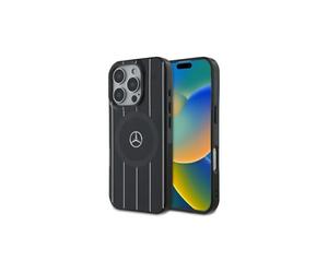 Mercedes MB Double Layer Crossed Lines Case for iPhone 16 Pro Black
