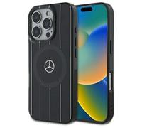 Mercedes MB Double Layer Crossed Lines Case for iPhone 16 Pro Black