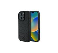 Mercedes MB Waves Leather Case for iPhone 16 Pro Black-MEHCP16L23RWRSK