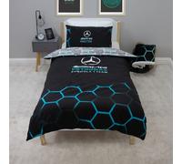 Mercedes Petronas Single Duvet Formula 1 Black Reversible Bedding Quilt Cover