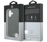 Mercedes Plain Smooth Leather Case with MagSafe for iPhone 17 Black