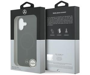 Mercedes Plain Smooth Leather Case with MagSafe for iPhone 17 Black