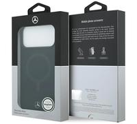 CG MOBILE Mercedes Smooth Leather Compatible with MagSafe Case for iPhone 17 Pro Max (Black)