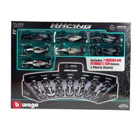 Burago 38170 - 1/43 Mercedes AMG Petronas F1 2014 - 2024 7 Car Set