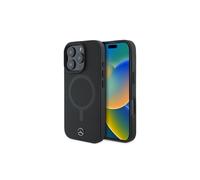 Mercedes Smooth Leather Case with MagSafe for iPhone 16 Pro 6.3" Black