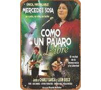 Mercedes Sosa: como un pajaro libre Movie Poster Retro Metal Tin Sign Wall Home Wall Art Metal Tin Sign,cave,bar,Club, Metal Tin Sign 8x12 Inches