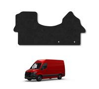 Mercedes Sprinter (2018+) [Note: Only Suitable for Rear Wheel Drive Models] Van Mats Accessories Tailored Fit Carpet Car Floor Mats Non Slip Black Trim Compatible Accessory Anti Slip Full Coverage