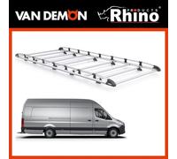 Mercedes Sprinter Roof Rack For 2018+ L4,h2 Aluminium Bars Rhino Kammrack Only For L4 Wheelbase And H2 Roof Models