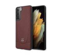 Mercedes Urban Line Leather Case, Red - Samsung Galaxy S21 Plus