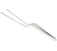 Mercer Culinary 18-8 Stainless Steel Offset Tweezer Precision Tongs, 7-7/8-Inch, Silver