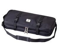 Mercer Culinary Double Zip Knife Case, Stainless Steel, Black, 49.5 x 6.1 x 24.2 cm