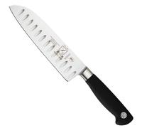 Mercer Culinary Genesis 7-Inch Stainless Steel Forged Santoku Knife, Black , M20707