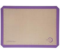 Mercer Culinary Half Size Silicone Bake Mat with Purple Border