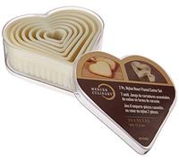 Mercer Culinary Heart Cutter Set, Fluted Nylon, 7-Piece,12x12x5 cm, Off-white