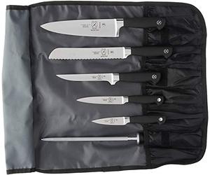 Mercer Culinary M21800 Genesis 7-Piece Forged Knife Roll Set, Stainless Steel, 40x15x7 cm, Silver