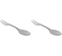 Mercer Culinary M33920 Tasting Spoon and Fork, Silver, 18-8 Steel (Pack of 2)