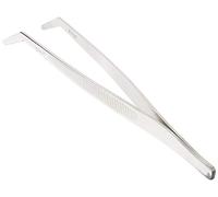 Mercer Culinary M35134 18-8 Stainless Steel Tweezer Precision Tongs, 6-1/8-Inch, Curved, Silver