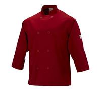 Mercer Culinary M60010RDL Millennia Men's Cook Jacket with Traditional Buttons, Large, Red