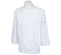 Mercer Culinary M62030WHM Renaissance Men's Traditional Neck Chef Jacket, Medium, White
