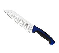 Mercer Culinary Millennia Color Handle Cutlery 7" Santoku Knife (Granton Edge) Blue