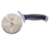 Mercer Culinary Millennia Stainless Steel Pizza Cutter with Purple Handle and 4-Inch Wheel