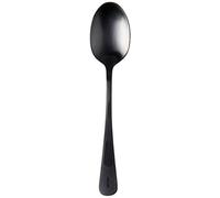 Mercer Culinary Plating Spoon Solid Bowl, Stainless Steel, Black, 19.1 x 4.2 x 2.2 cm M35140BK